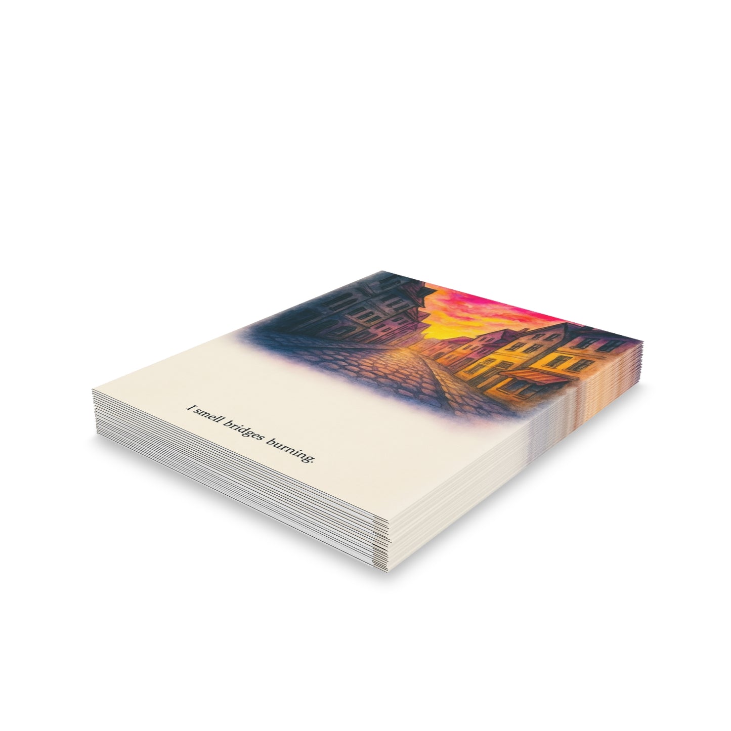 Greeting Card Set - I Smell Bridges Burning, Unique Greeting Cards for All Occasions, Artistic Note Cards, Gift Enclosures, Birthday & [...]