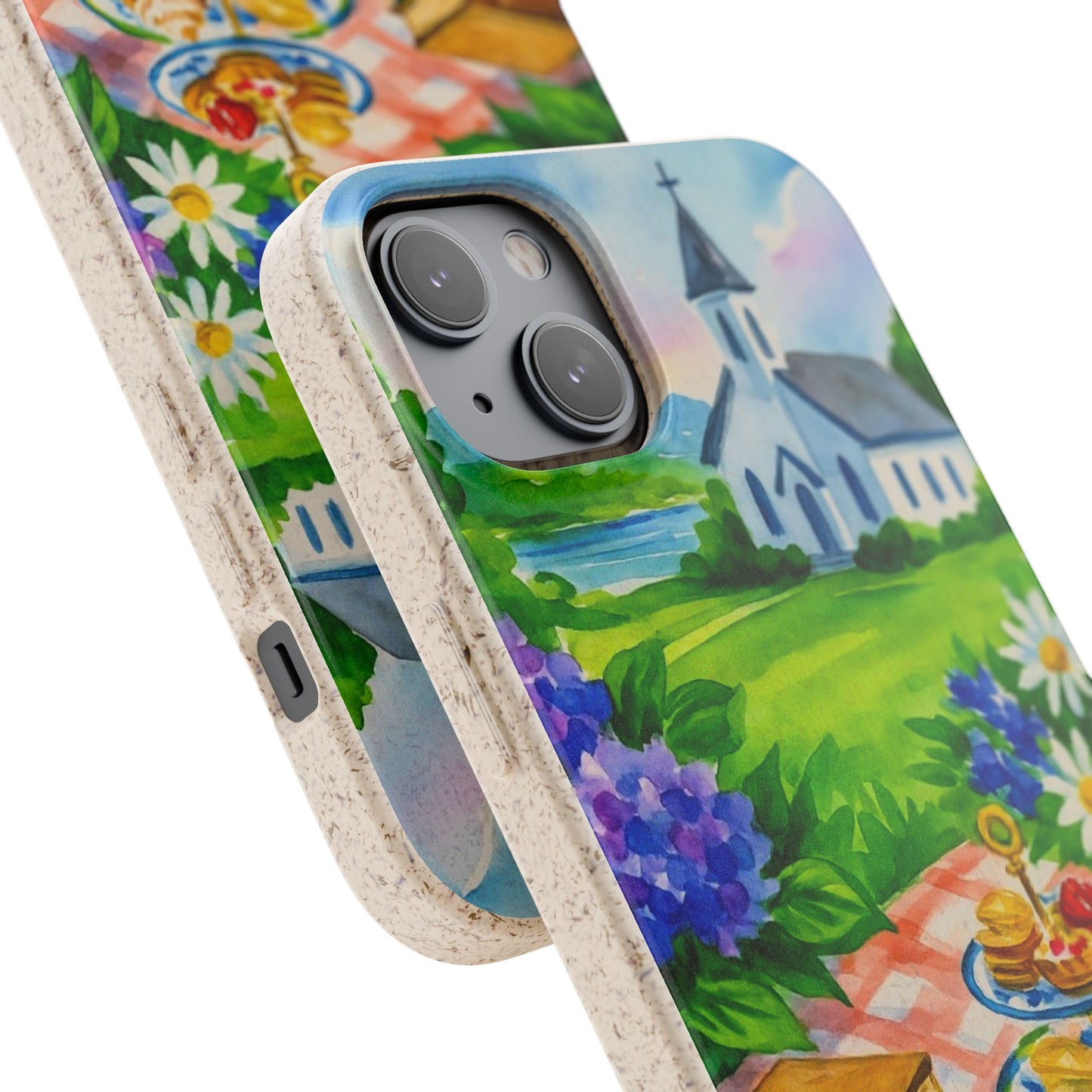 Biodegradable Phone Cases with Charming Tea Party Design, Eco-Friendly Phone Cover, Gift for Nature Lovers, Fun & Whimsical Style