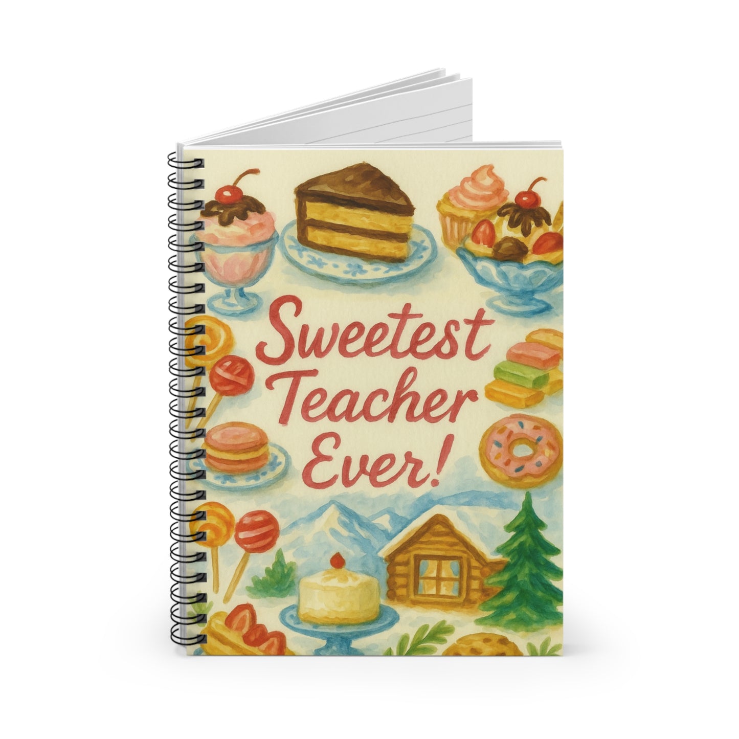 Sweetest Teacher Ever Spiral Notebook - Cute Gift for Educators, Back to School Notebook, Teacher Appreciation, Classroom Supplies, [...]