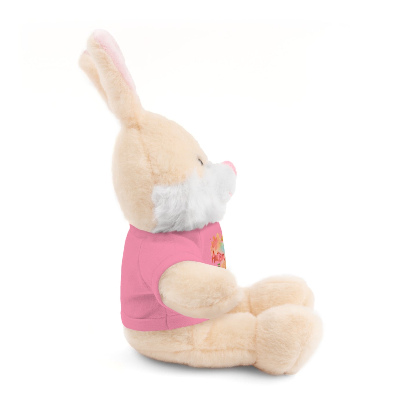 Adorable Autism Awareness Stuffed Animal, Personalized Plush Bunny, Cute Kids' Gift, Sensory Toy, Birthday Present
