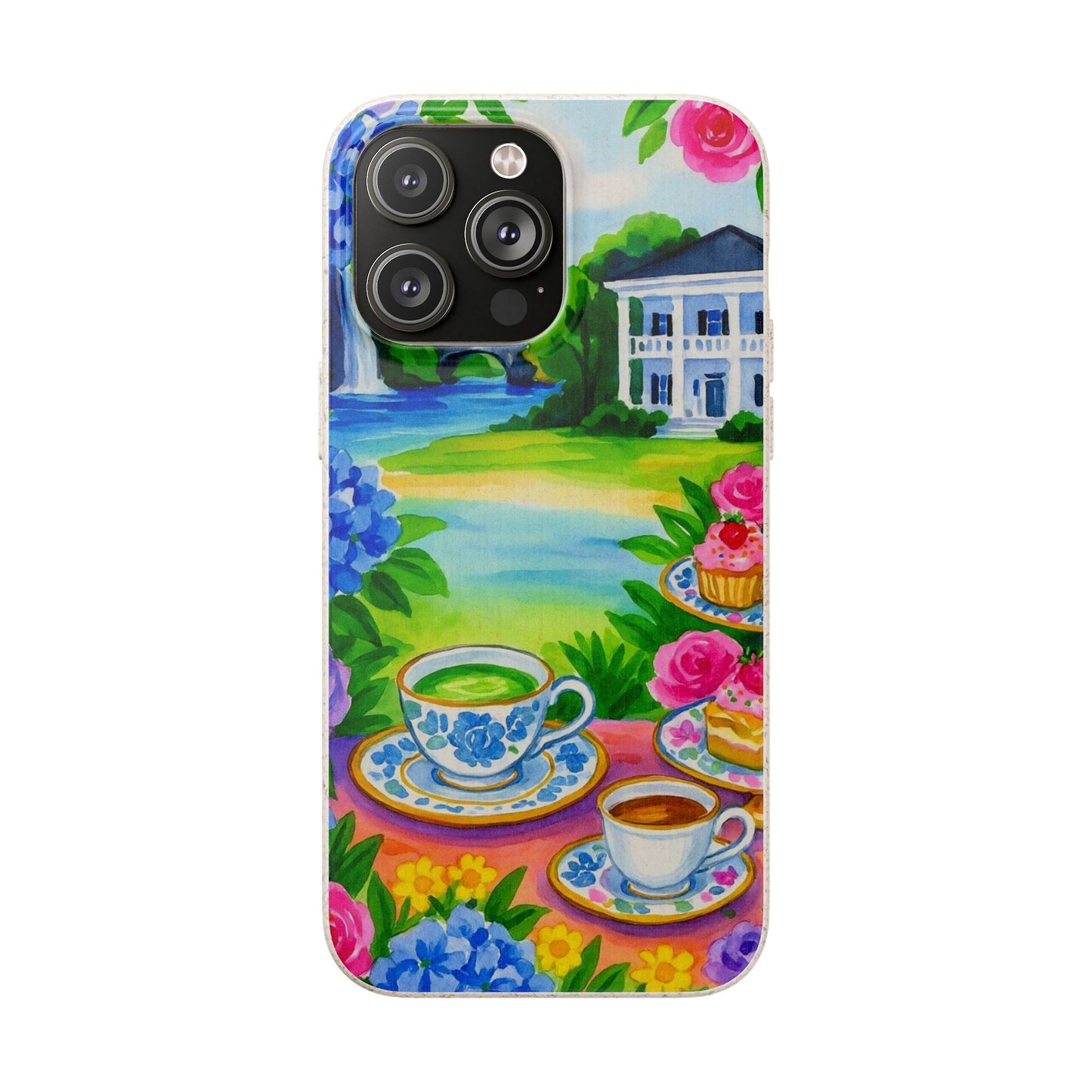Eco-Friendly iPhone Case with Floral Tea Party Design, Biodegradable Phone Cover, Sustainable Gift, Nature Lover Phone Shell, [...]