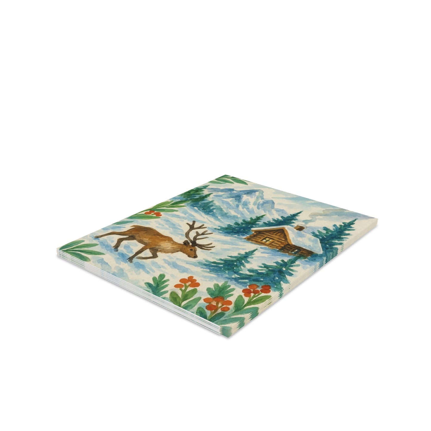 Winter Wonderland Greeting Cards Set, Rustic Holiday Cards, Seasonal Greetings, Handmade Card Pack, Perfect for Christmas and New Year