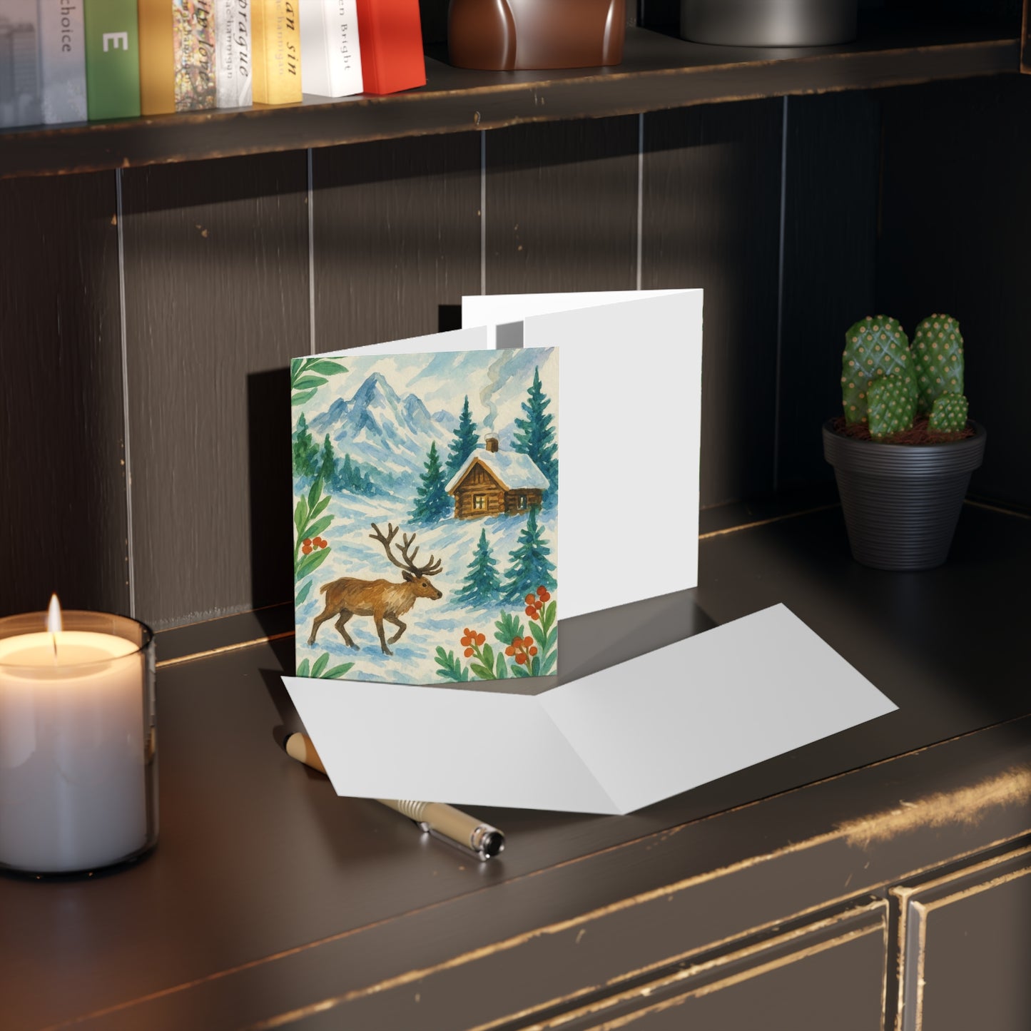 Winter Wonderland Greeting Cards Set, Rustic Holiday Cards, Seasonal Greetings, Handmade Card Pack, Perfect for Christmas and New Year