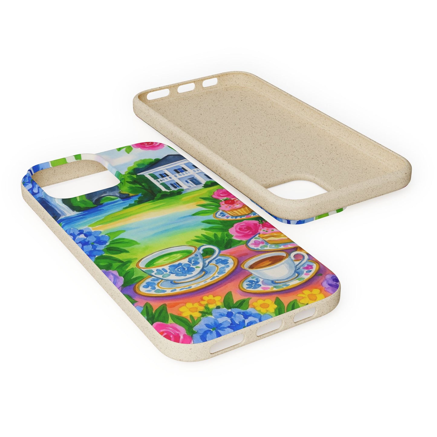 Eco-Friendly iPhone Case with Floral Tea Party Design, Biodegradable Phone Cover, Sustainable Gift, Nature Lover Phone Shell, [...]