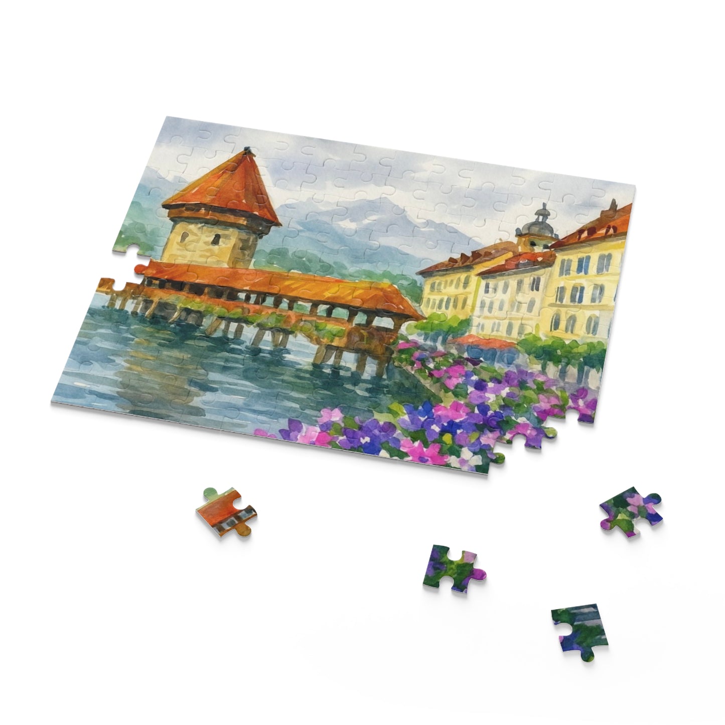 Scenic Puzzle: Lucerne's Charm - 120, 252, 500-Piece Fine Art Jigsaw