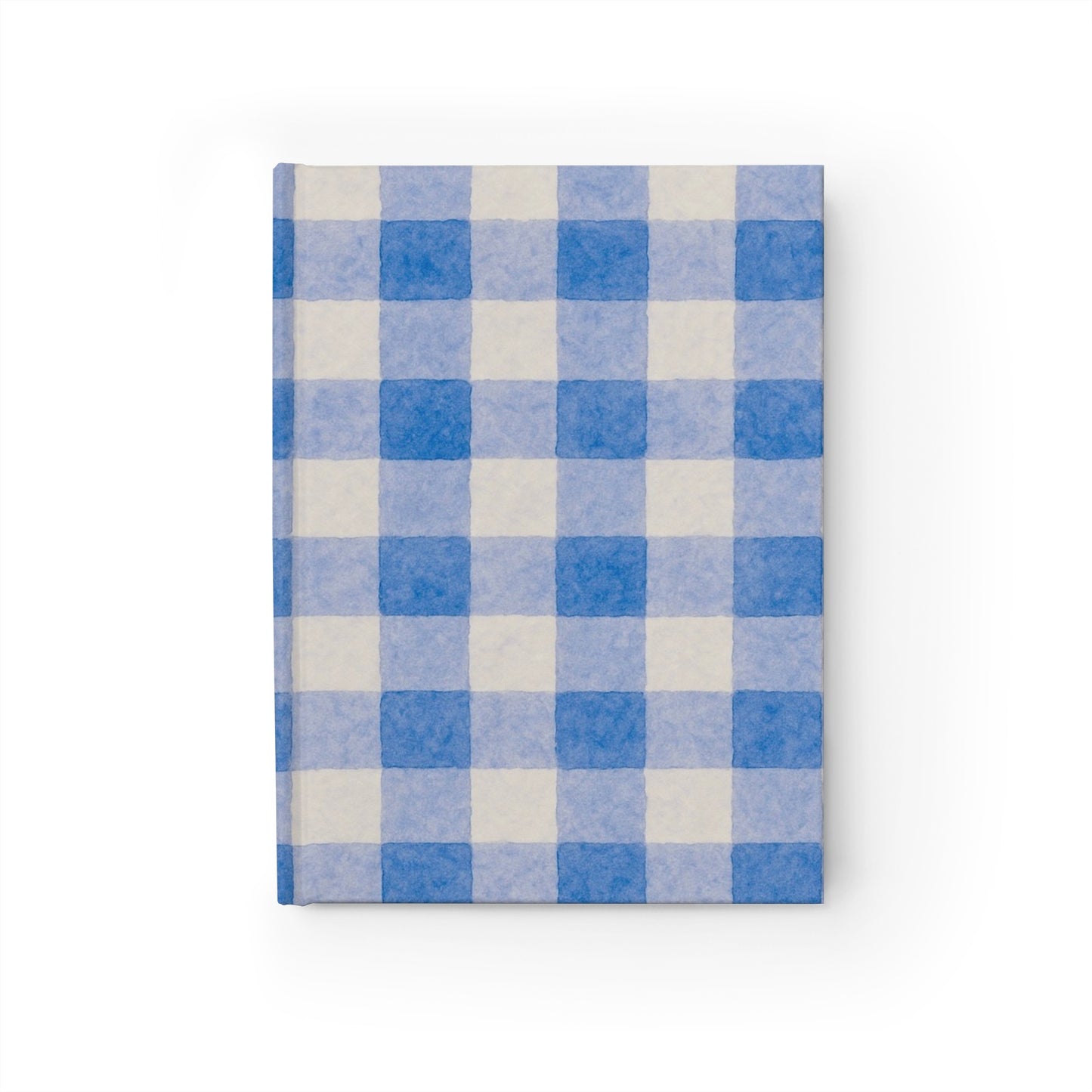 Blue Checkered Pattern Journal - Blank Pages for Creativity