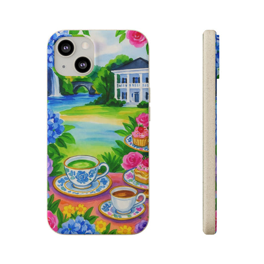 Eco-Friendly iPhone Case with Floral Tea Party Design, Biodegradable Phone Cover, Sustainable Gift, Nature Lover Phone Shell, [...]