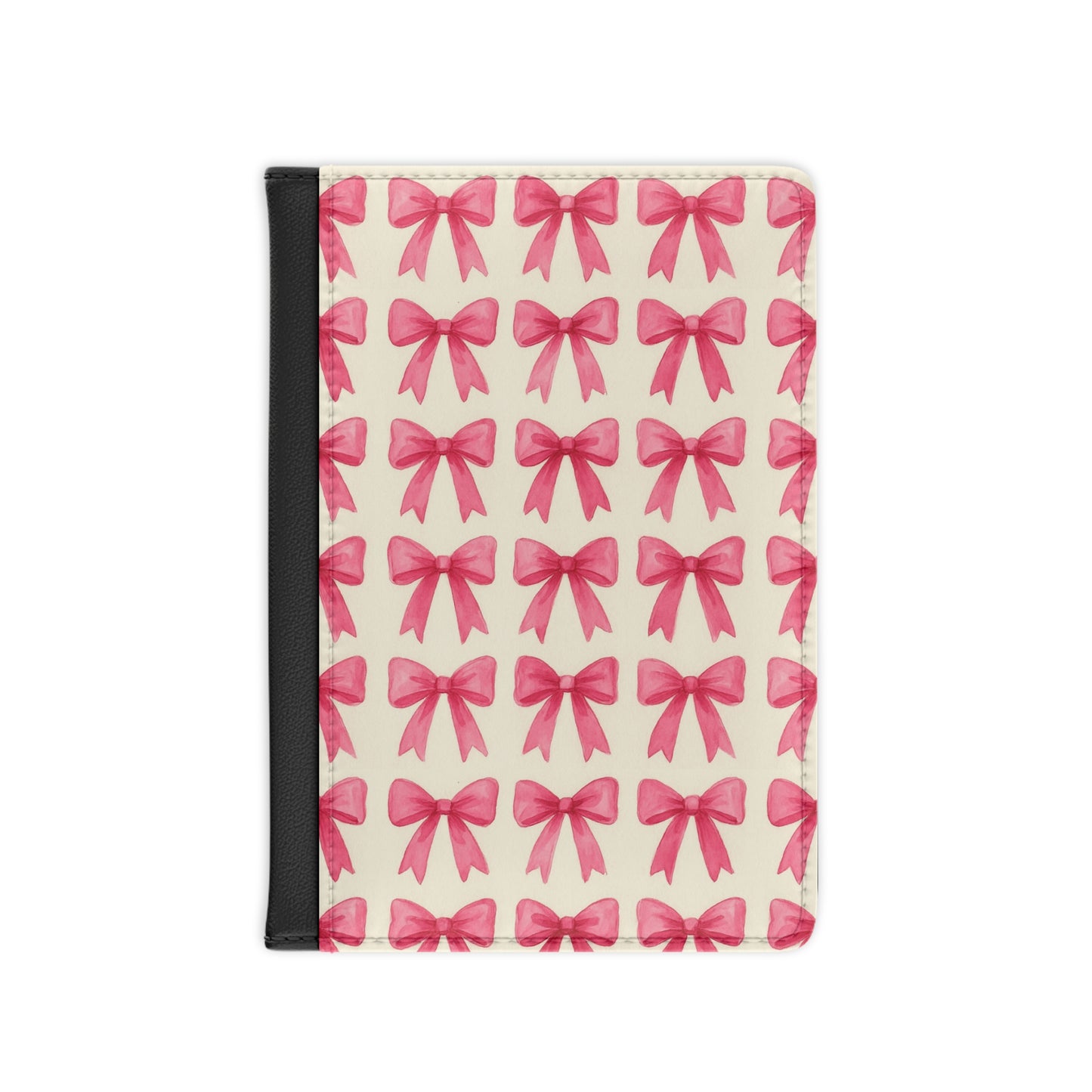 Chic Pink Bow Passport Cover | Travel Accessory, Cute Gift, Unique Travel Essentials, Fashionable Passport Holder, Stylish Travel Organizer