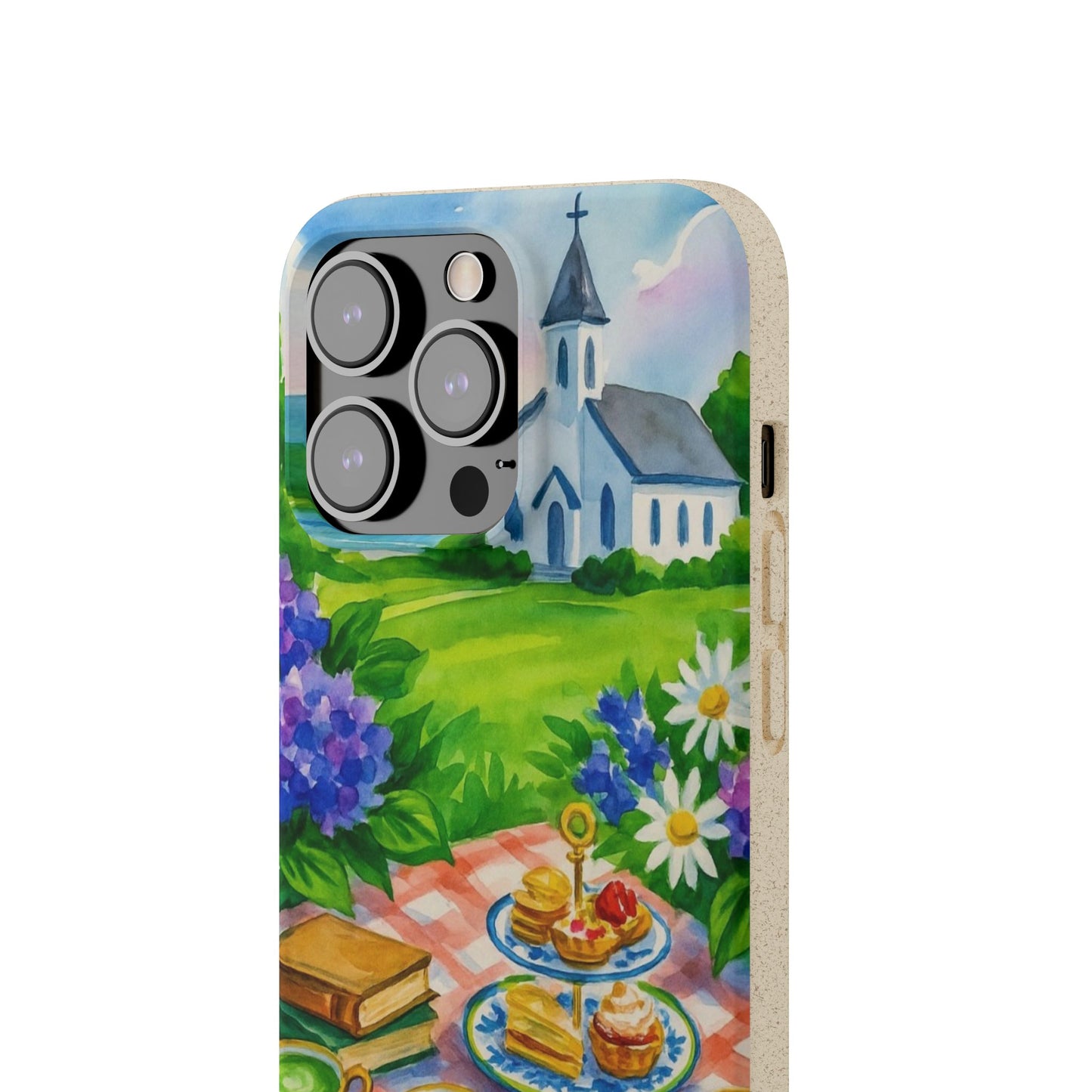 Biodegradable Phone Cases with Charming Tea Party Design, Eco-Friendly Phone Cover, Gift for Nature Lovers, Fun & Whimsical Style