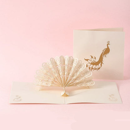 3D Sakura Kissing Lover Greeting Card