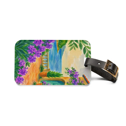 Beautiful Floral Luggage Tag - Travel Accessory, Personalized Bag Tag, Vacation Gift, Stylish Baggage Identifier, Unique Travel Gift