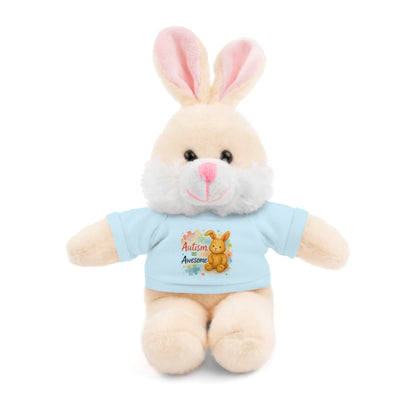 Adorable Autism Awareness Stuffed Animal, Personalized Plush Bunny, Cute Kids' Gift, Sensory Toy, Birthday Present