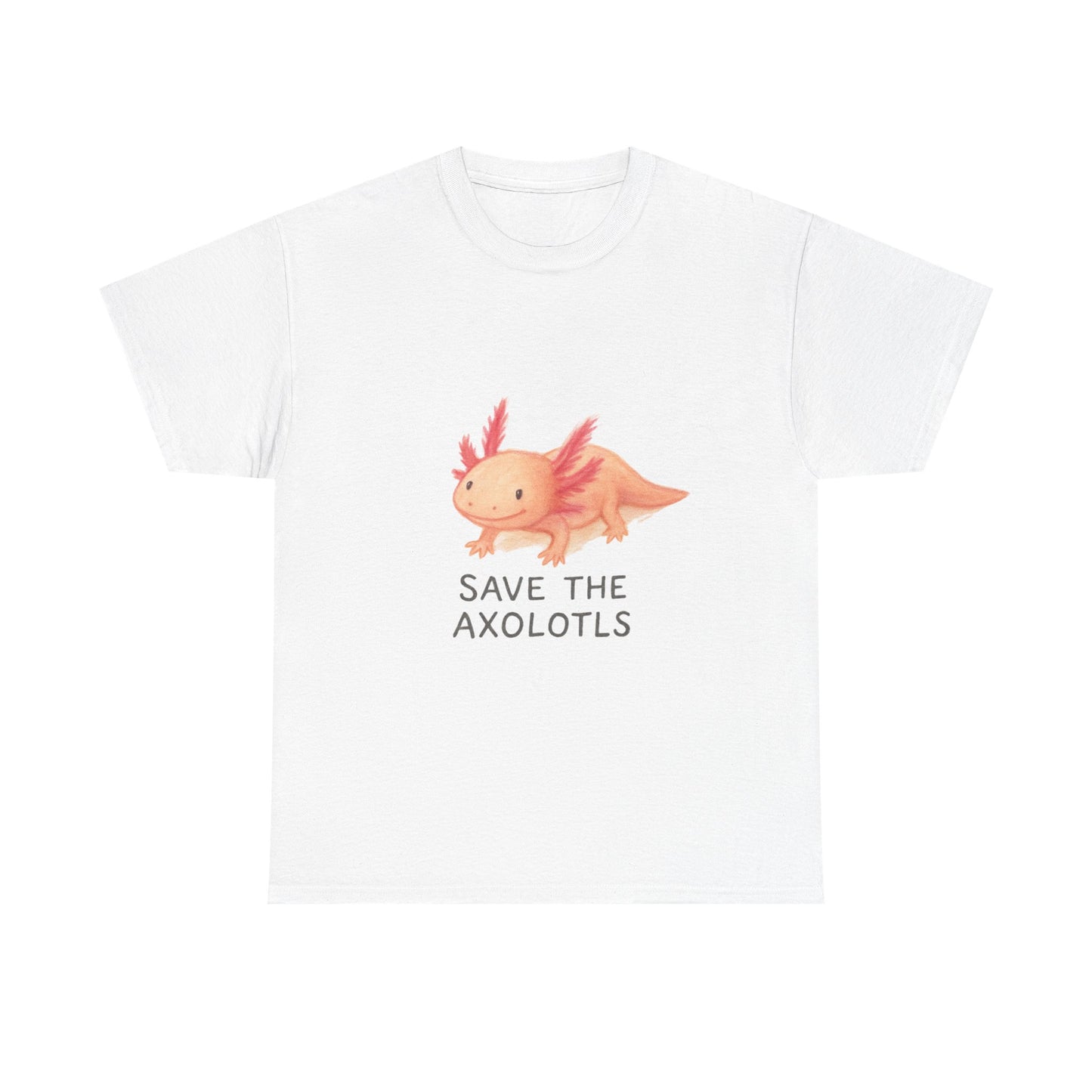 Save the Axolotls Tee, Cute Animal Shirt, Unisex T-Shirt, Eco-Friendly Gift, Animal Lover's Apparel, Casual Outfit