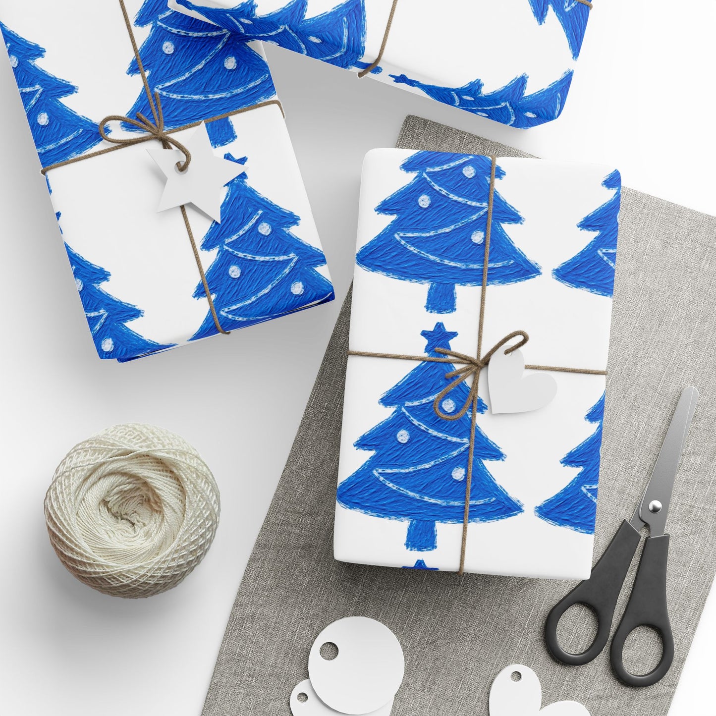 Charming Blue Wrapping Paper for Any Occasion, Gift Wrap, Holiday Decor, Party Supplies, Eco-Friendly Gift Wrap
