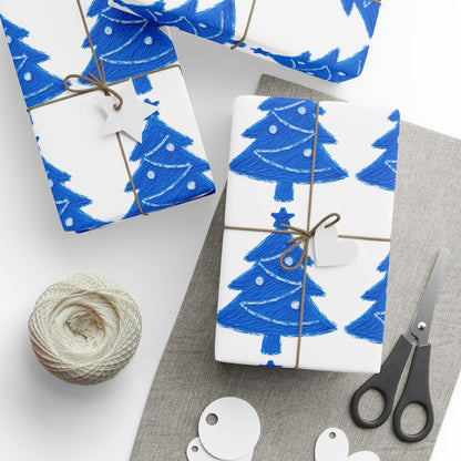 Charming Blue Wrapping Paper for Any Occasion, Gift Wrap, Holiday Decor, Party Supplies, Eco-Friendly Gift Wrap