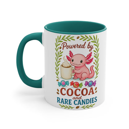 Cute Fantasy Mug: Powered by Cocoa and Rare Candies, Unicorn Gifts, Magical Drinkware, Kawaii Coffee Cup, Unique Housewarming Present