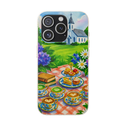 Biodegradable Phone Cases with Charming Tea Party Design, Eco-Friendly Phone Cover, Gift for Nature Lovers, Fun & Whimsical Style