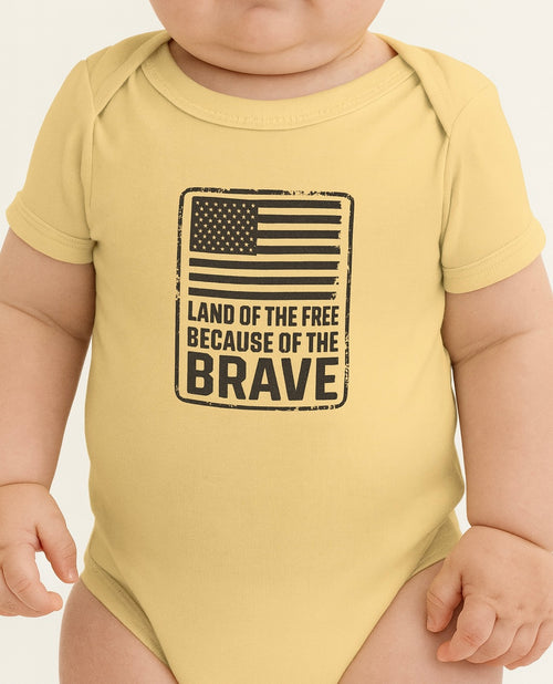 USA Pride Infant Bodysuit, Baby Shower Gift, 4th of July, Patriotic Baby Outfit, Land of the Free