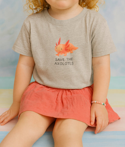 Save the Axolotls Baby Tee, Cute Infant T-Shirt, Animal Lovers Gift, Eco-Friendly Kids Clothing, Baby Shower Present