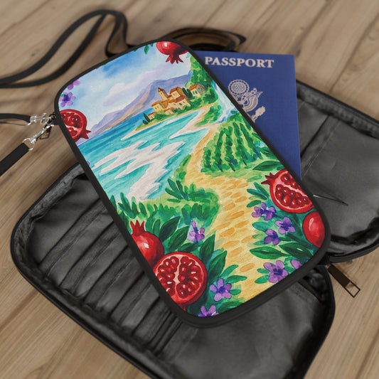 Colorful Passport Wallet with Totem Design, Travel Accessory, Vacation Organizer, Boho Style, Gift for Travelers, Adventure