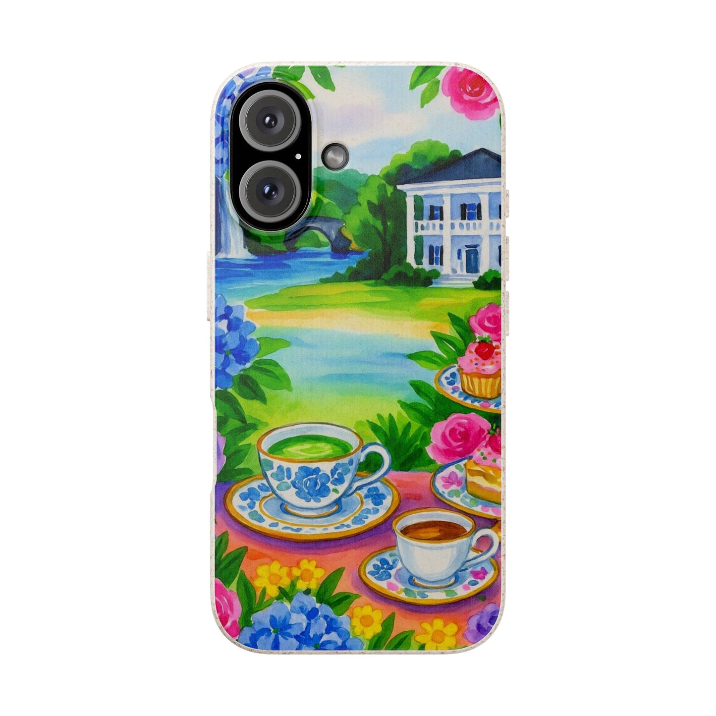Eco-Friendly iPhone Case with Floral Tea Party Design, Biodegradable Phone Cover, Sustainable Gift, Nature Lover Phone Shell, [...]