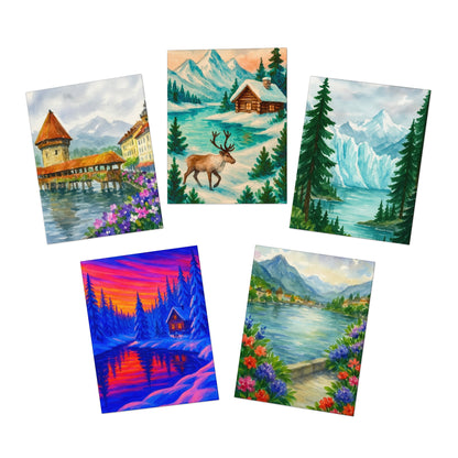 Vibrant Multi-Design Greeting Cards for Every Occasion - Perfect for Birthdays, Holidays, Thank You Notes, and More!