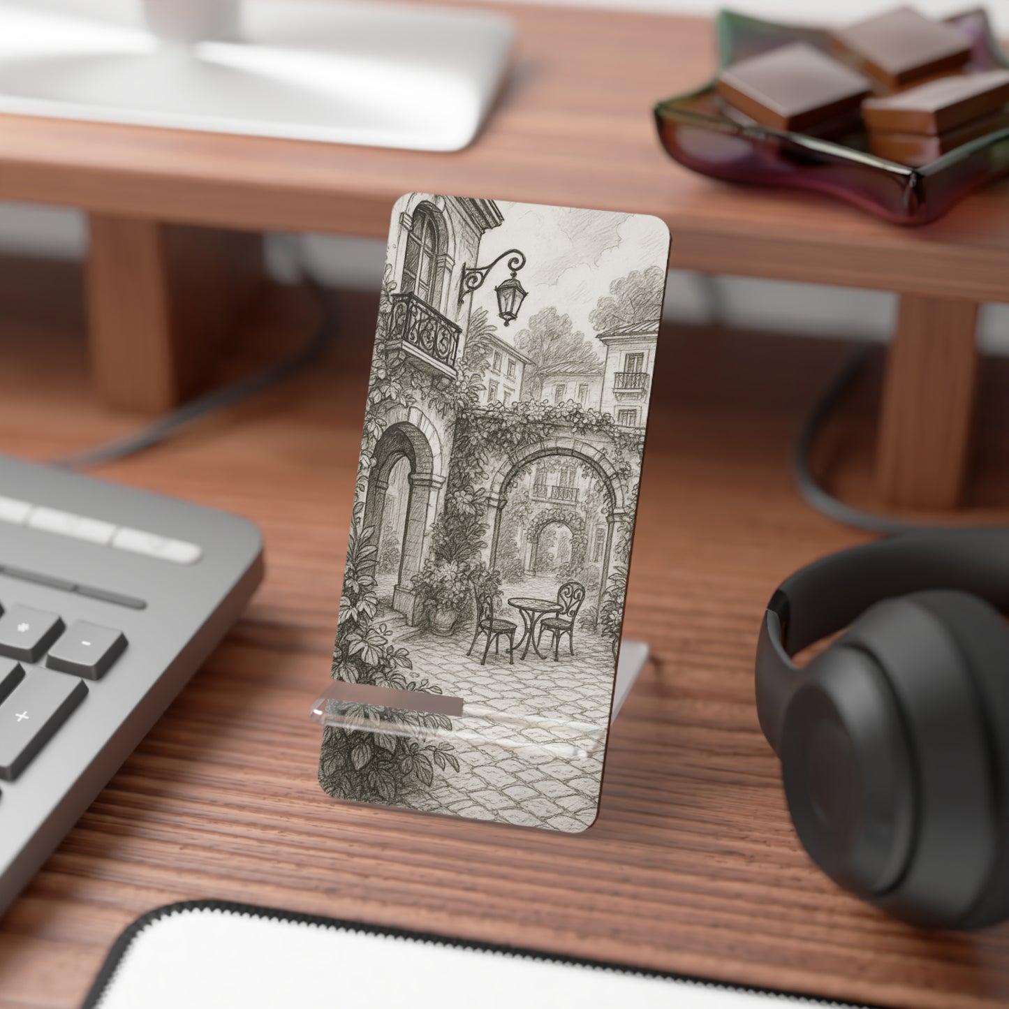 Charming Mobile Display Stand for Smartphones, Phone Holder, Desk Accessory, Gift for Friends, Home Decor, Office Organization