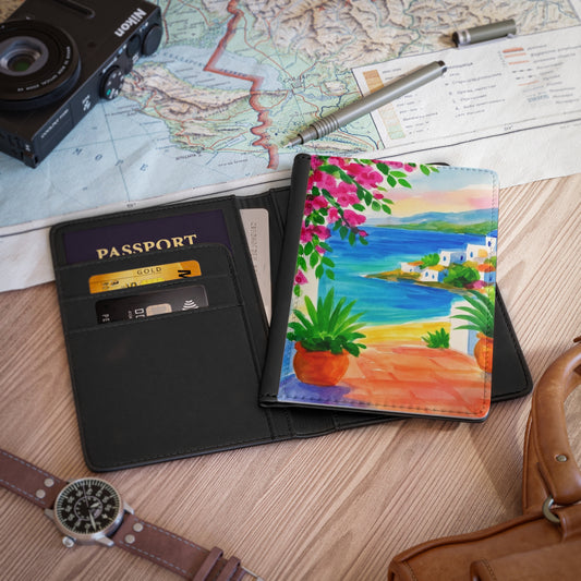 Travel Themed Passport Cover, Floral Print Travel Accessory, Vacation Passport Holder, Gift for Travelers, Bohemian Travel Gear