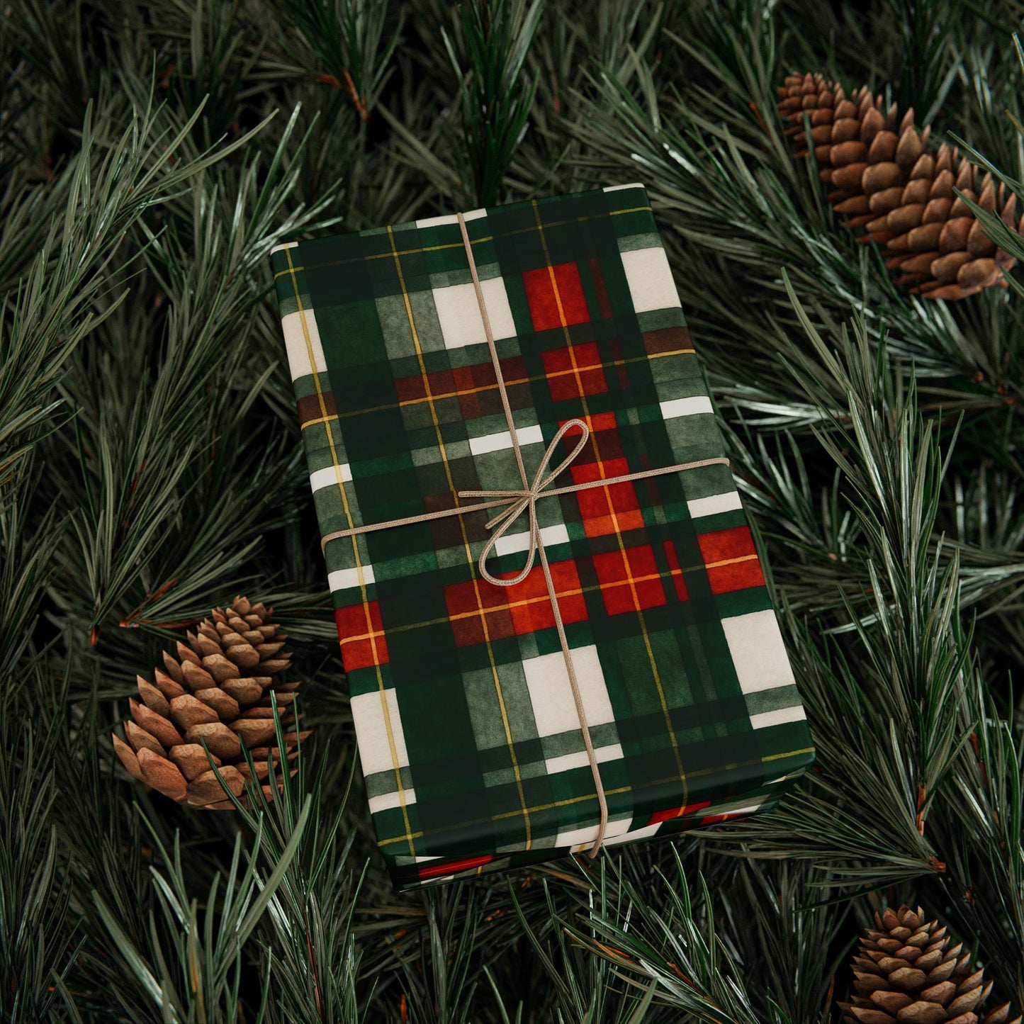 Christmas Gift Wrapping Paper, Holiday Wrapping Supplies, Festive Plaid Gift Wrap, Christmas Decor, Seasonal Paper Rolls