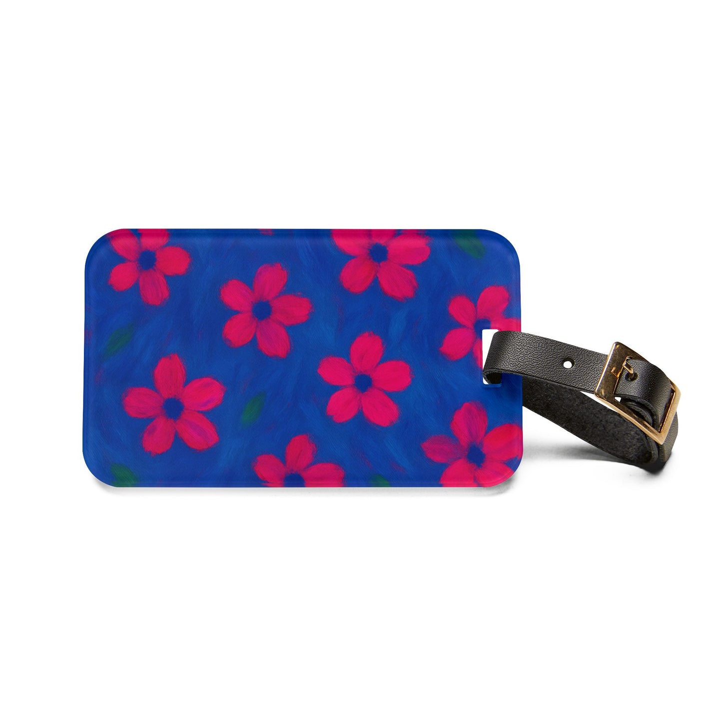 Floral Luggage Tag, Vibrant Travel Accessory, Personalized Holiday Gift, Summer Travel Essentials, Flower Pattern ID Tag
