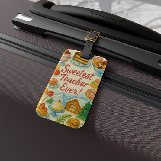Sweetest Teacher Ever Luggage Tag - Cute Travel Accessory for Educators, Teacher Gifts, Travel Tag for Classroom, School Supplies, [...]