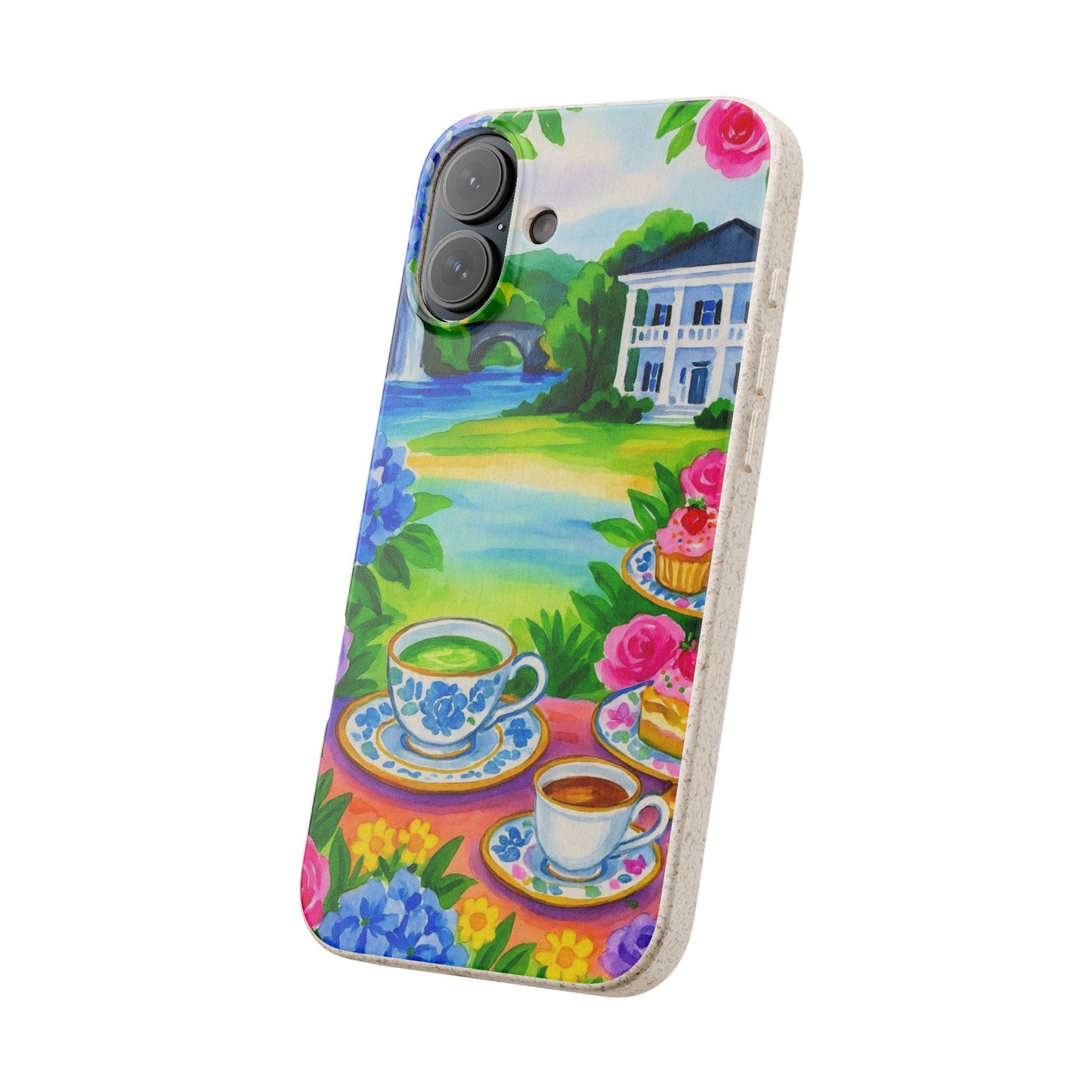 Eco-Friendly iPhone Case with Floral Tea Party Design, Biodegradable Phone Cover, Sustainable Gift, Nature Lover Phone Shell, [...]