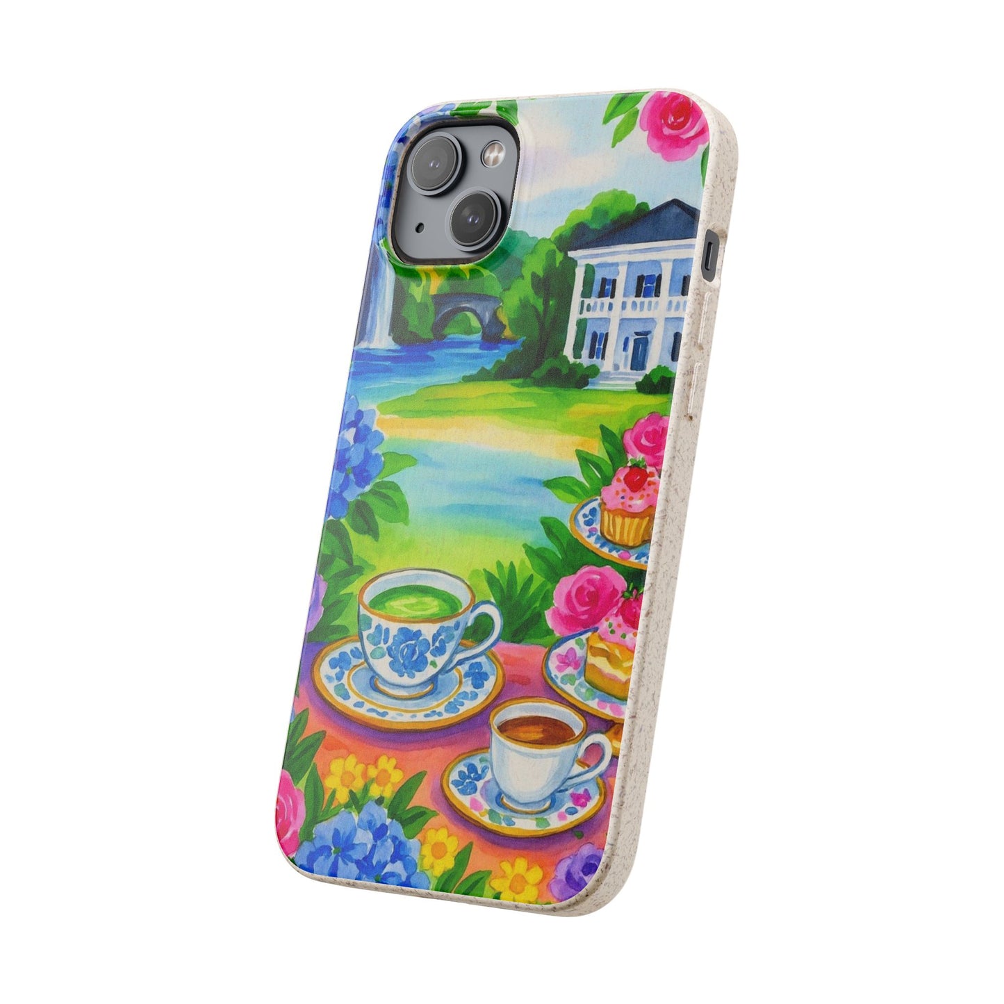 Eco-Friendly iPhone Case with Floral Tea Party Design, Biodegradable Phone Cover, Sustainable Gift, Nature Lover Phone Shell, [...]