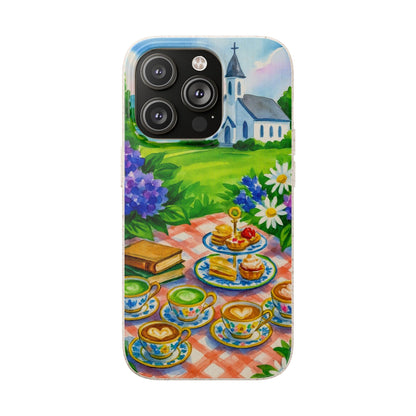 Biodegradable Phone Cases with Charming Tea Party Design, Eco-Friendly Phone Cover, Gift for Nature Lovers, Fun & Whimsical Style