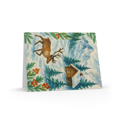 Winter Wonderland Greeting Cards Set, Rustic Holiday Cards, Seasonal Greetings, Handmade Card Pack, Perfect for Christmas and New Year