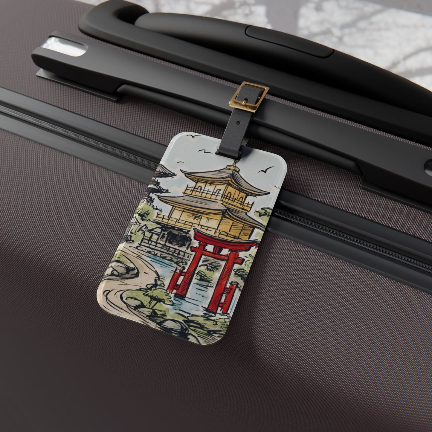 Kyoto Luggage Tag - Travel Accessory, Personalized Gift, Wanderlust Souvenir, Unique Baggage Identifier, Vacation Essential