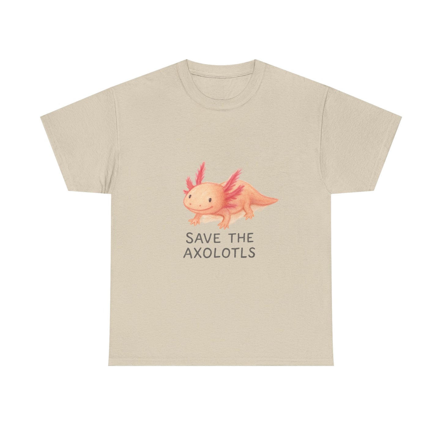 Save the Axolotls Tee, Cute Animal Shirt, Unisex T-Shirt, Eco-Friendly Gift, Animal Lover's Apparel, Casual Outfit