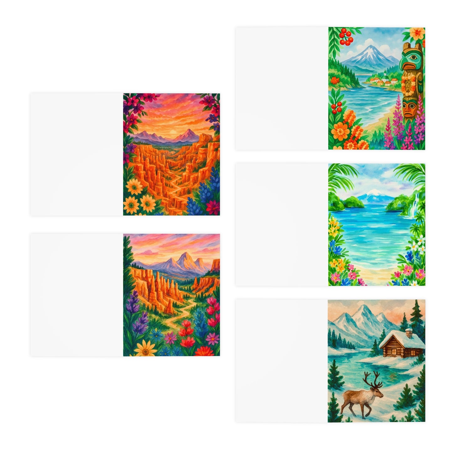 Vibrant Greeting Card Set | Celebrate Any Occasion, Handmade Card Pack, Birthday Cards, Thank You Cards, Unique Designs, Art Cards