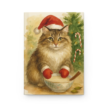 Cozy Catnip Journal | Winter Holiday Notebook, Cute Gifts for Cat Lovers, Personal Diary, Festive Writing Journal, Christmas Present