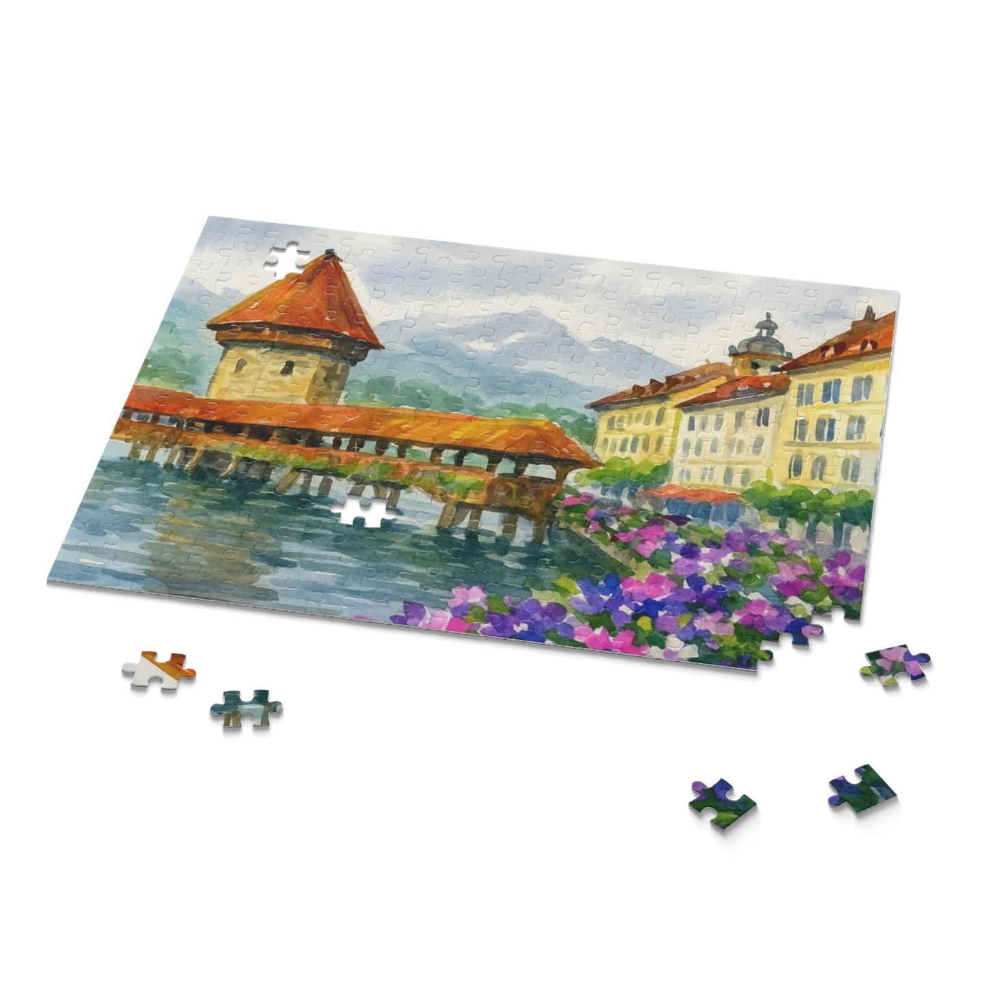 Scenic Puzzle: Lucerne's Charm - 120, 252, 500-Piece Fine Art Jigsaw