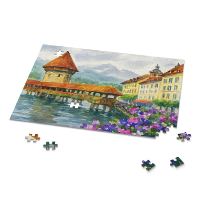 Scenic Puzzle: Lucerne's Charm - 120, 252, 500-Piece Fine Art Jigsaw