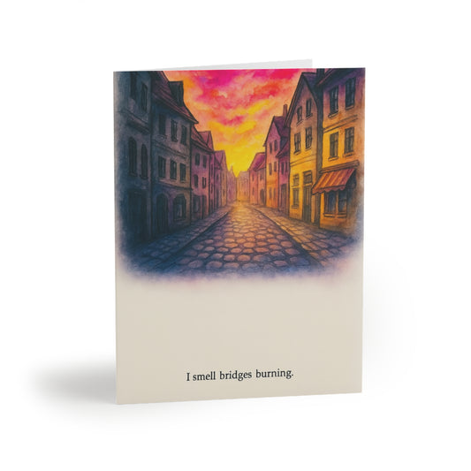 Greeting Card Set - I Smell Bridges Burning, Unique Greeting Cards for All Occasions, Artistic Note Cards, Gift Enclosures, Birthday & [...]