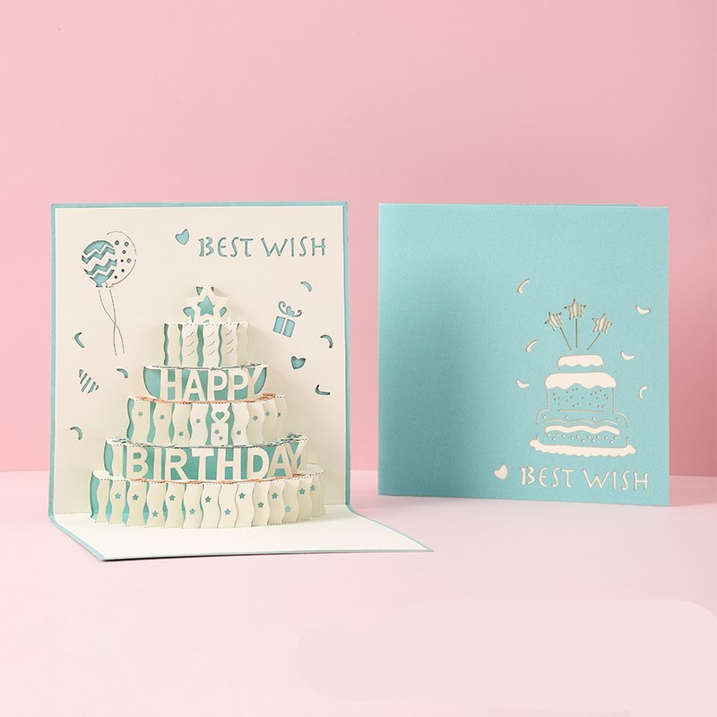 3D Sakura Kissing Lover Greeting Card