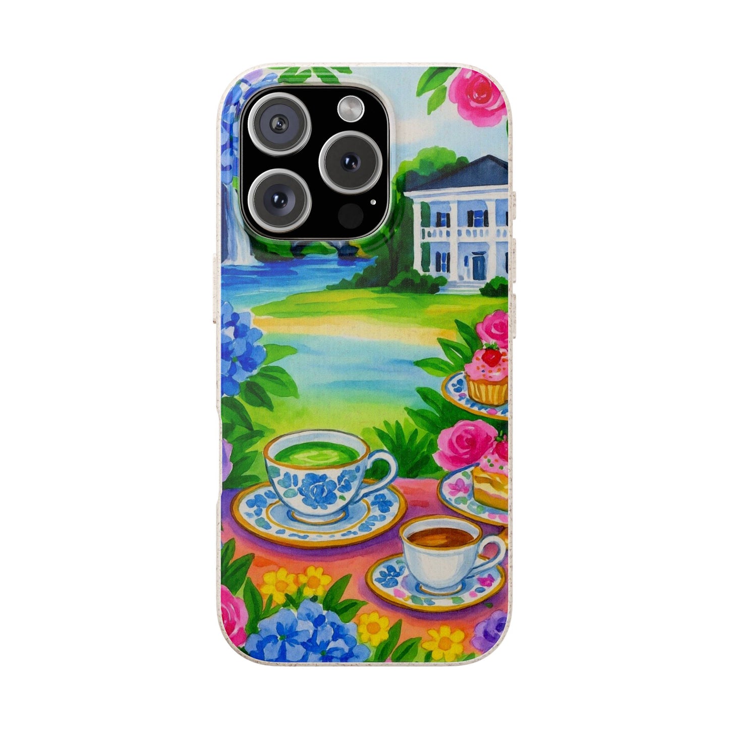 Eco-Friendly iPhone Case with Floral Tea Party Design, Biodegradable Phone Cover, Sustainable Gift, Nature Lover Phone Shell, [...]
