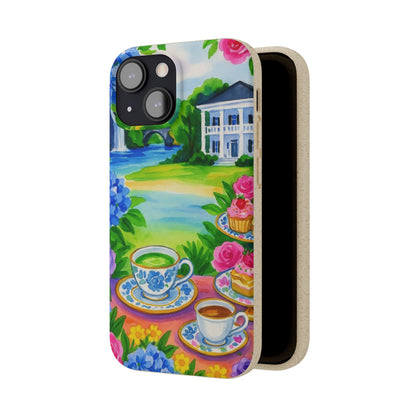 Eco-Friendly iPhone Case with Floral Tea Party Design, Biodegradable Phone Cover, Sustainable Gift, Nature Lover Phone Shell, [...]