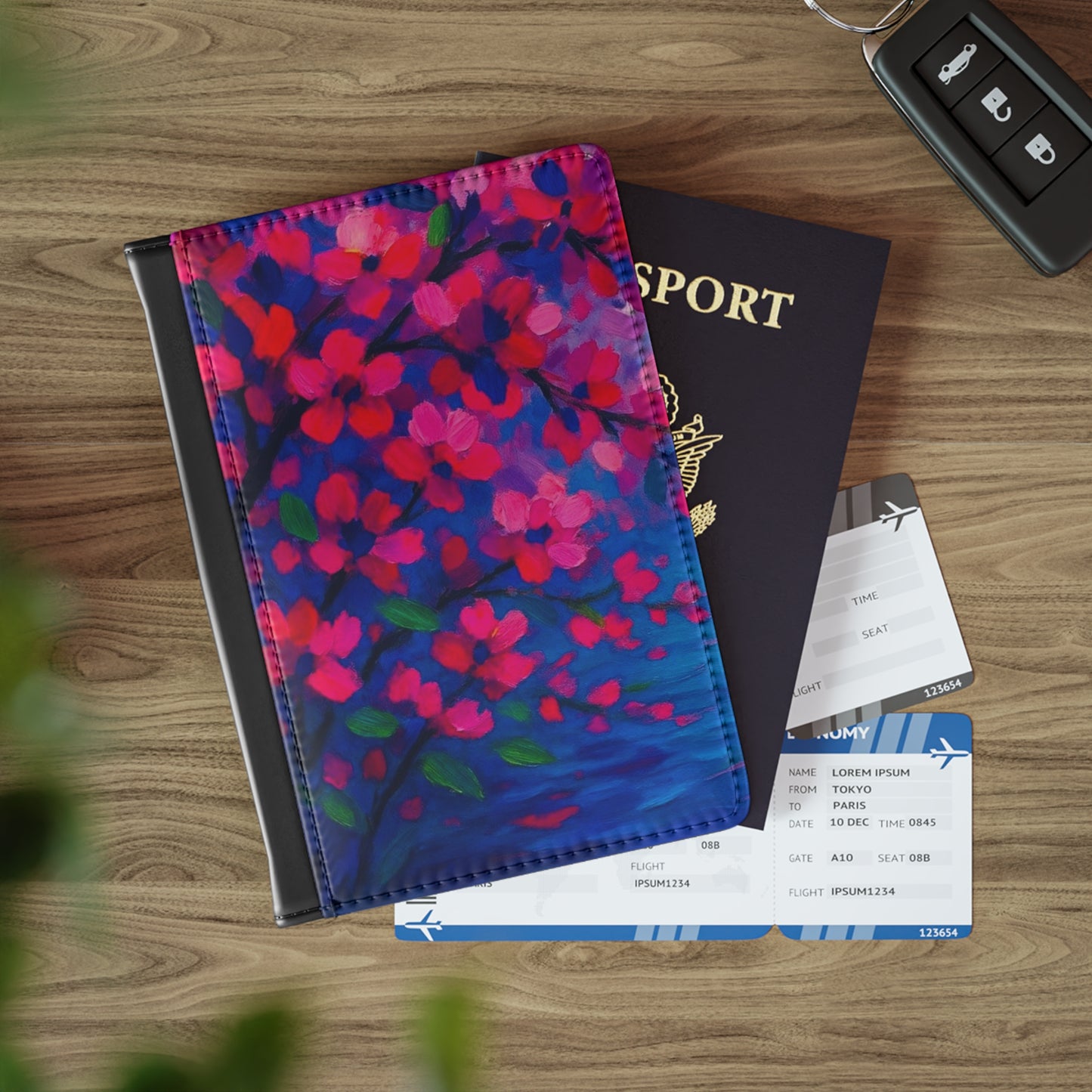 Vibrant Floral Passport Cover, Travel Accessory, Gift for Travelers, Passport Holder, Spring Decor