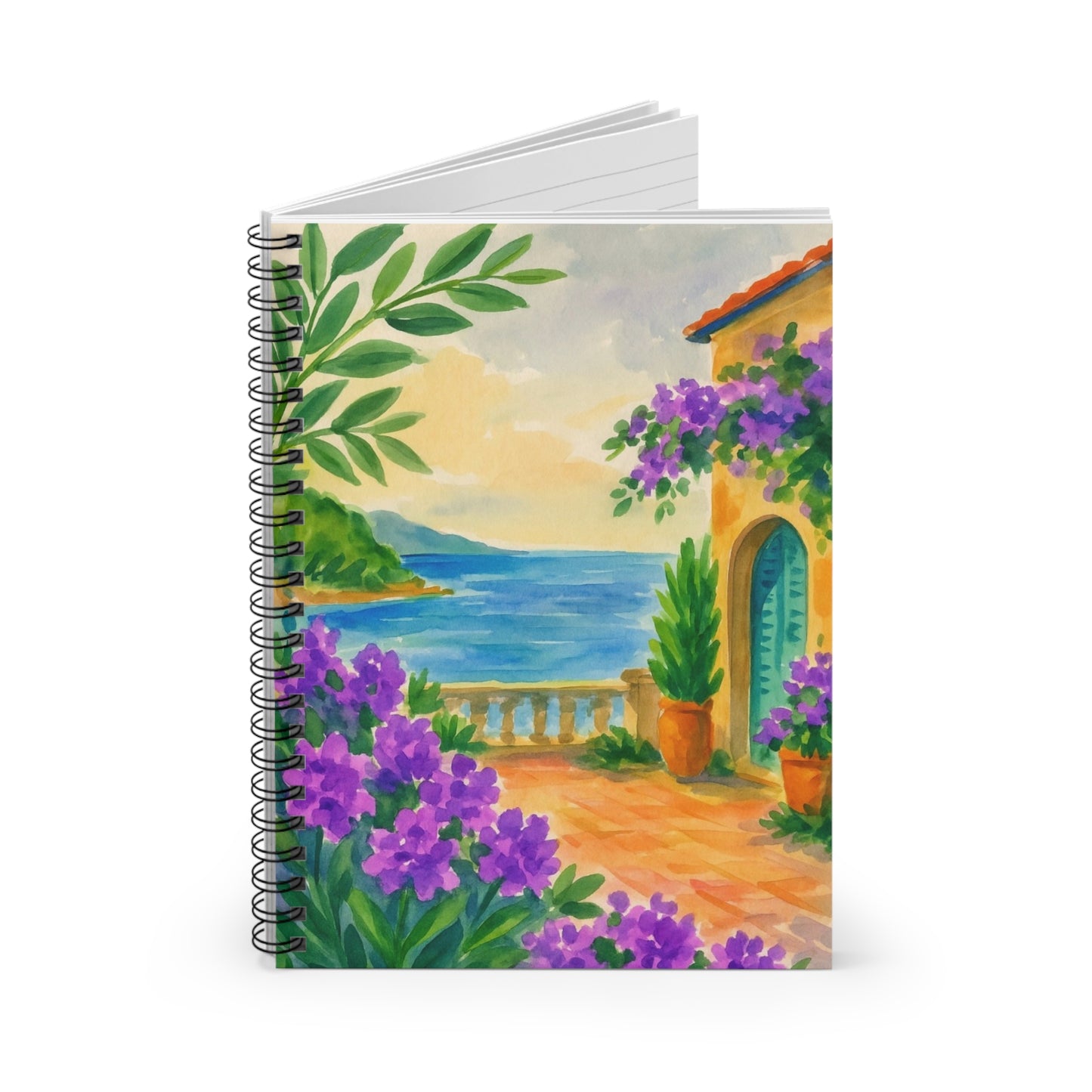 Beautiful Floral Spiral Notebook - Ruled Line, Nature Journal, Art Sketchbook, Gift for Writers, Travel Diary, Eco-Friendly