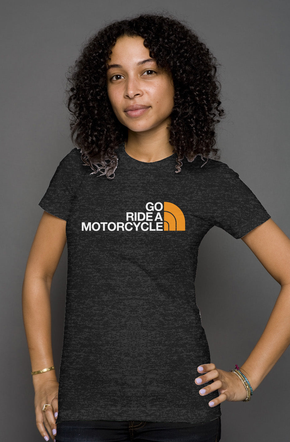 'Go ride a motorcycle' NF Parody Women's Heather T-shirt