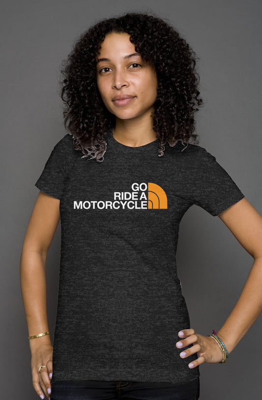 'Go ride a motorcycle' NF Parody Women's Heather T-shirt