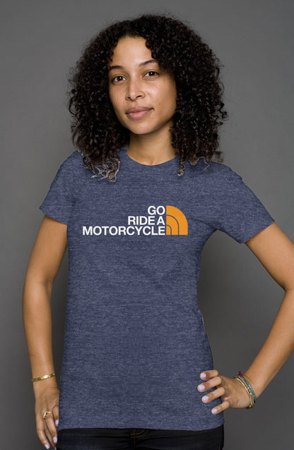 'Go ride a motorcycle' NF Parody Women's Heather T-shirt